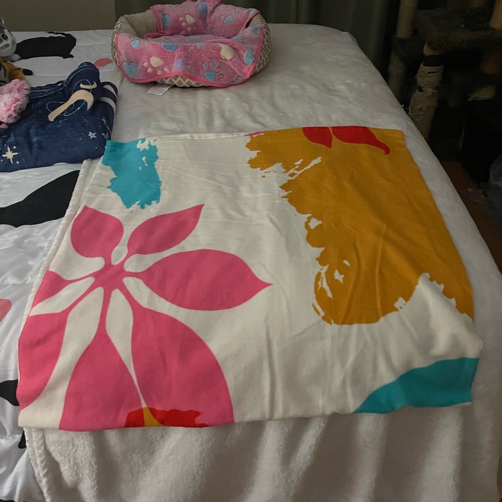 Colorful Floral Beach towel